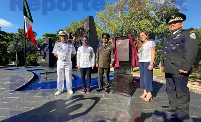 Inauguran monumento en el Bicentenario del colegio militar